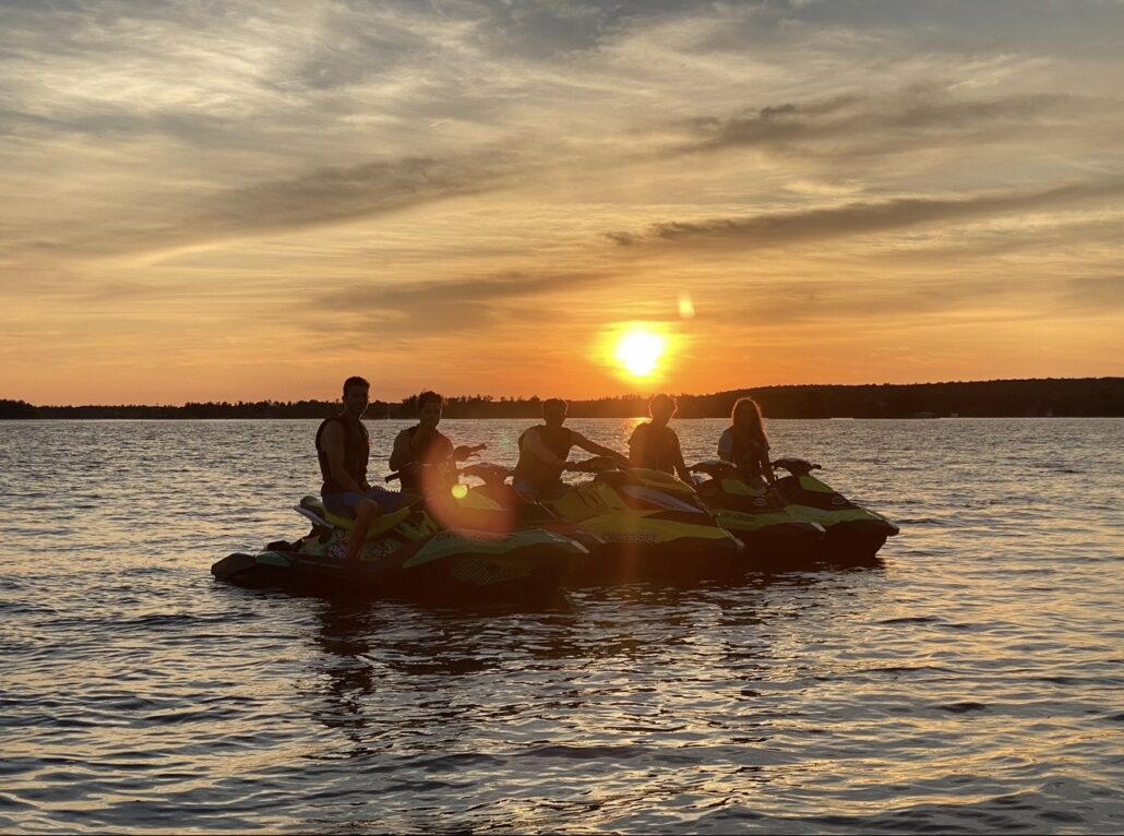 A group of paddles at the Peterborough lift lock paddle event in front of the lift lock on the Trent.