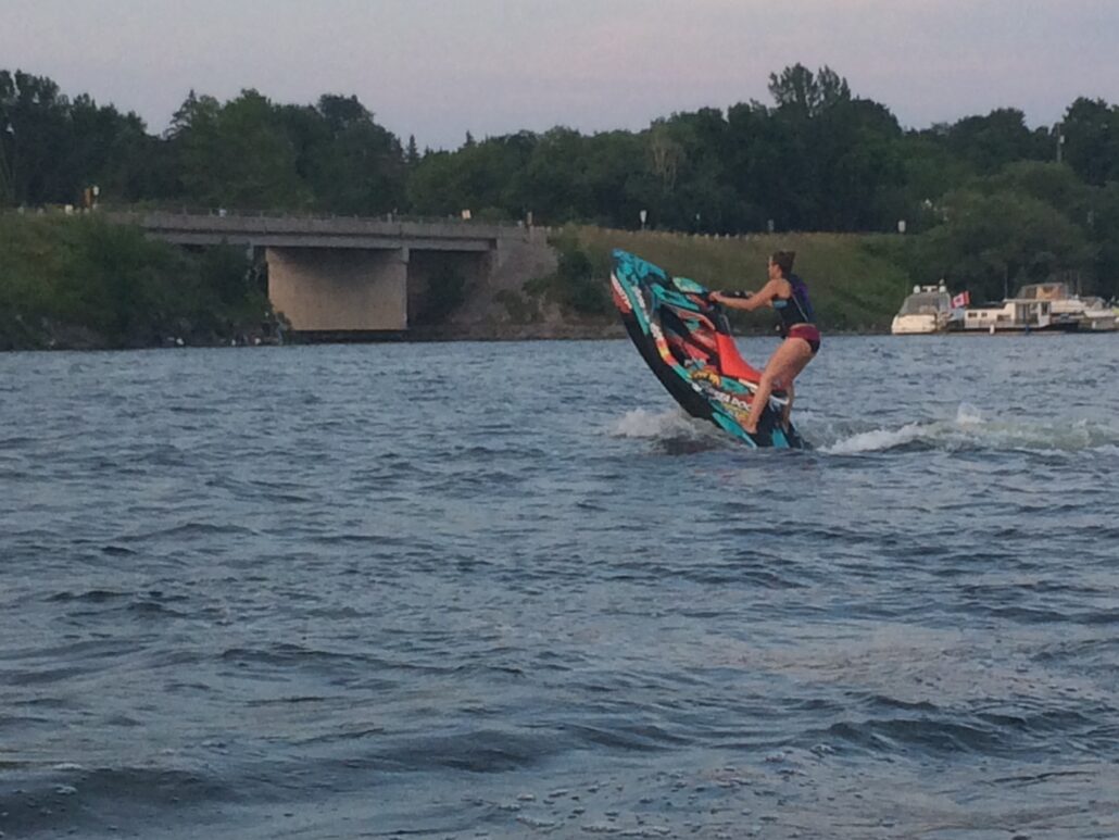 Jet Ski Waverunner rental on Chemong Lake near Peterborough Ontario in Bridgenorth area